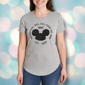 Authentic Disney Mouseketeer Women’s Rhinestone Tee Shirt Top Size M NWT